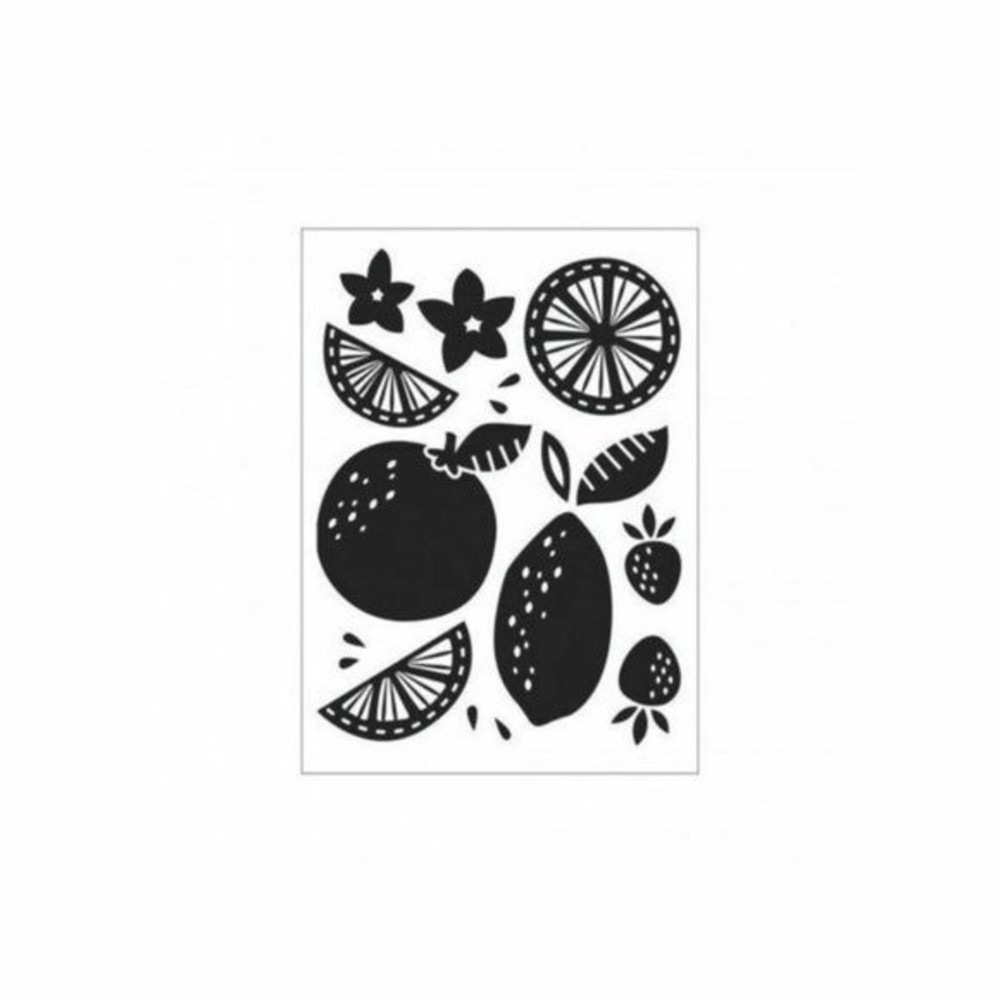 Darice Embossing Folder Citrus Fruit Scrapbook Paper Crafts Card Making